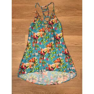 Beach Bunny Bahama Mama floral satin swim coverup dress womens size xs/s